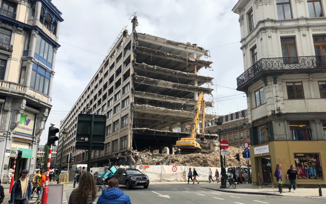 Demolition sketching in Brussels